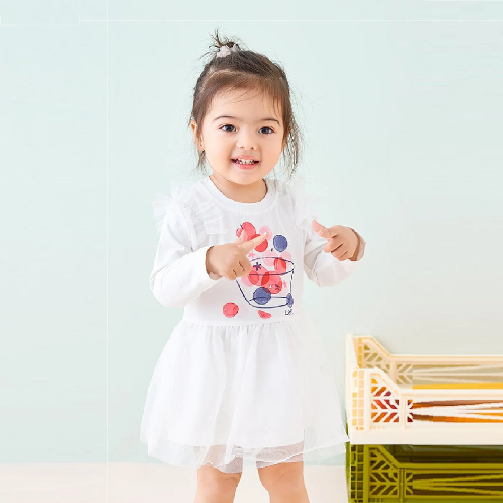 Adorable Spring and Autumn Lace Dress for 1-2 Year Old Girls