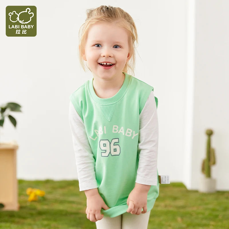 Discover the Labi Baby Girl Sweatshirt Dress Suit